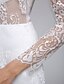 baratos Vestidos de Casamento-Vestidos de noiva Sereia Decote V Manga Longa Cauda Escova Renda Vestidos de noiva Com Renda 2023