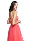 Χαμηλού Κόστους Φορέματα ειδικών περιστάσεων-Γραμμή Α Φανταχτερό Φόρεμα Επίσημο Βραδινό Μακρύ Αμάνικο Στράπλες Σατέν με Χάντρες 2024