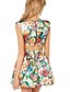 cheap Women&#039;s Dresses-Women&#039;s Party Casual/Daily Club Sexy A Line Dress,Floral Deep V Mini Sleeveless Polyester Summer High Rise Micro-elastic Medium