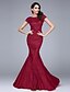Χαμηλού Κόστους Φορέματα ειδικών περιστάσεων-Τρομπέτα / Γοργόνα Μινιμαλιστική Κομψό Φανταχτερό Επίσημο Βραδινό Μαύρο γκαλά Φόρεμα Χαμόγελο Κοντομάνικο Ουρά μέτριου μήκους Με πούλιες με Πούλιες 2021