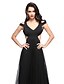 cheap Evening Dresses-A-Line V Neck Floor Length Chiffon / Jersey Beautiful Back / Cut Out Prom / Formal Evening Dress with Pleats by TS Couture®