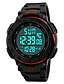 cheap Military Watches-SKMEI Men&#039;s Sport Watch Military Watch Wrist Watch Japanese Digital Quilted PU Leather Black 50 m Water Resistant / Waterproof Alarm Calendar / date / day Digital Fashion - Red Green Blue / Stopwatch