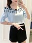 cheap Women&#039;s Blouses &amp; Shirts-Women&#039;s Going out Holiday Cute Summer Fall Blouse,Floral Strap Half Sleeves Polyester Medium