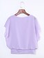 cheap Women&#039;s Blouses &amp; Shirts-Women&#039;s Plus Size Butterfly Sleeves Cotton Blouse - Solid Colored / Summer