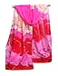 Недорогие Женские шарфы-Для женщин Прямоугольная,Весна Осень Шифон С принтом Зеленый Оранжевый Красный Лиловый Пурпурный