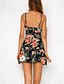 cheap Casual Dresses-Women&#039;s Strap Dress Short Mini Dress White Navy Blue Sleeveless Floral Backless Cut Out Spring Summer Boho Floral S M L XL