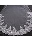 cheap Wedding Veils-One-tier Lace Applique Edge Wedding Veil Chapel Veils with Ribbon Tie / Sequin / Embroidery Tulle / Classic