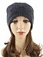 cheap Beanie Hat-Unisex Beanie / Slouchy Floppy Hat Cute Wool Blend Cotton Headwear Chic &amp; Modern Knitwear - Solid Colored Pure Color Fall Winter Navy Blue Gray