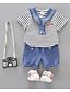 cheap Sets-Boys 3D Stripes Clothing Set Summer Cotton