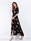 cheap Women&#039;s Dresses-Women&#039;s Daily / Holiday / Going out Vintage / Boho Maxi Sheath / Swing Dress - Floral Deep V Summer White Red Yellow M L XL / Club / Beach