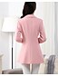 cheap Women&#039;s Blazer&amp;Suits-Women&#039;s Blazer Casual Daily Simple Solid Colored Other Men&#039;s Suit Black / Blue / Pink - Peaked Lapel