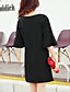 cheap Women&#039;s Dresses-Women&#039;s Party Going out Sexy Simple Loose Dress,Solid Round Neck Above Knee Half Sleeve Polyester Spring Summer Mid Rise Micro-elastic