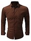 cheap Men&#039;s Shirts-Men&#039;s Daily / Going out / Work Vintage / Casual / Street chic Cotton Shirt - Solid Colored / Long Sleeve