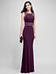 cheap Special Occasion Dresses-Sheath / Column Jewel Neck Floor Length Jersey Dress with Beading / Crystals by TS Couture®