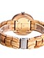 abordables Relojes de cuarzo-Hombre Reloj Madera Japonés Cuarzo de madera Madera Banda Lujo Elegant Color Beige