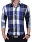 cheap Men&#039;s Shirts-Men&#039;s Daily Work Plus Size Vintage Casual All Seasons Shirt,Geometric Color Block Shirt Collar Long Sleeves Cotton Rayon Thick