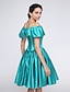 cheap Special Occasion Dresses-Ball Gown Off Shoulder Knee Length Satin Dress with Ruffles by TS Couture®