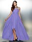 preiswerte Ballkleid-A-Linie Elegant Kleid Abiball Formeller Abend Asymmetrisch Ärmellos Illusionsausschnitt Taft mit Plissee Perlenstickerei 2024