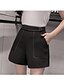 preiswerte Damenhosen-Damen Einfach Hohe Taillenlinie Denim Breites Bein / Kurze Hosen Hose Solide