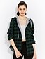cheap Women&#039;s Jackets-Women&#039;s Daily Street chic Large Size Slim Spring Jackets Plaid Hooded Long Sleeve