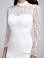 Χαμηλού Κόστους Νυφικά Φορέματα-Φορεματα για γαμο Τρομπέτα / Γοργόνα Ζιβάγκο Μακρυμάνικο Ουρά μέτριου μήκους Όλο δαντέλα Νυφικά φορέματα Με Δαντέλα 2023