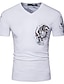 cheap Men&#039;s Tees &amp; Tank Tops-Men&#039;s Cotton T-shirt - Animal V Neck / Short Sleeve