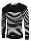 cheap Men&#039;s Sweaters &amp; Cardigans-Men&#039;s Casual Casual Striped Long Sleeve Regular Pullover, Round Neck Fall Red / Navy Blue / Gray XL / XXL / XXXL