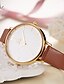 cheap Quartz Watches-SK Women&#039;s Wrist Watch Quartz Quilted PU Leather Brown 30 m Shock Resistant Large Dial Analog Luxury Casual Minimalist Fashion - Brown / Gold