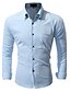 cheap Men&#039;s Shirts-Men&#039;s Daily / Going out / Work Vintage / Casual / Street chic Cotton Shirt - Solid Colored / Long Sleeve