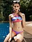 tanie Bikini i odzież kąpielowa-Damskie Boho Kwiaty / Boho Tęczowy Bikini Stroje kąpielowe - Geometric Shape M L XL / Koszulka racerback