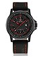 cheap Leather band Watches-Men&#039;s Wrist Watch Quartz Leather Black / Brown Calendar / date / day Cool / Analog Charm Casual Fashion - Black / White Black Black / Red Two Years Battery Life / Stainless Steel