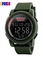 cheap Sport Watches-Men&#039;s Sport Watch Digital Watch Digital Silicone Band Black Blue Green
