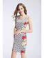 cheap Women&#039;s Dresses-Women&#039;s Floral Party Sheath Dress - Polka Dot Summer White L XL XXL