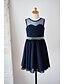 cheap Flower Girl Dresses-A-Line Knee Length Flower Girl Dress Cute Prom Dress Chiffon with Beading Fit 3-16 Years