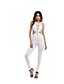 cheap Women&#039;s Jumpsuits &amp; Rompers-Women&#039;s Going out Club Holiday Casual Sexy Street chic Solid Round Neck Jumpsuits,Skinny Sleeveless Summer Polyster