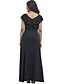 abordables Vestidos de mujer-Mujer Tallas Grandes Corte Ancho Corte Swing Vestido Un Color Maxi Escote en Pico