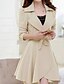 cheap Women&#039;s Coats &amp; Trench Coats-Women&#039;s Daily Ruffled Spring/Fall Coat,Solid Peter Pan Collar Half Sleeve Regular Cotton
