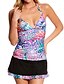 cheap Women&#039;s Swimwear &amp; Bikinis-Womens Vintage V Neck Two Piece Swimsuit Tankini Swim Dress