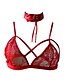 cheap Bras-Women&#039;s Lace Bras Bra Solid Colored Black Red