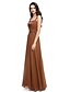 cheap Special Occasion Dresses-A-Line Elegant Dress Formal Evening Floor Length Sleeveless Straps Charmeuse with Beading Side Draping 2024