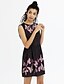 cheap Women&#039;s Dresses-Women&#039;s Party Sophisticated Skater Dress - Solid Colored Print Summer Black M L XL