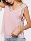 cheap Women&#039;s Blouses &amp; Shirts-Women&#039;s Going out Street chic Petal Sleeve Blouse-Solid Colored,Cut Out V Neck