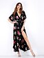 cheap Women&#039;s Dresses-Women&#039;s Daily / Holiday / Going out Vintage / Boho Maxi Sheath / Swing Dress - Floral Deep V Summer White Red Yellow M L XL / Club / Beach