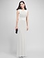 cheap Special Occasion Dresses-Sheath / Column Jewel Neck Floor Length Jersey Dress with Beading / Crystals by TS Couture®