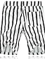 billige Shorts med trykk  for menn-Herre Løstsittende Shorts Stripet Ut på byen Strand Bomull Lin Aktiv Svart Uelastisk / Vår / Sommer / Høst / Store størrelser