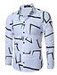 cheap Men&#039;s Shirts-Men&#039;s Cotton Shirt - Abstract Print Classic Collar / Long Sleeve