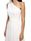 cheap Bridesmaid Dresses-Sheath / Column One Shoulder Knee Length Chiffon Bridesmaid Dress with Side Draping by