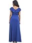 abordables Vestidos de mujer-Mujer Tallas Grandes Corte Ancho Corte Swing Vestido Un Color Maxi Escote en Pico