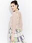 halpa Dámské bundy-Women&#039;s Daily / Going out / Beach Spring / Summer Short Jacket, Solid Colored Round Neck Long Sleeve Others Lace Black / Pink / Beige L / XL / XXL
