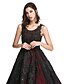 cheap Evening Dresses-Ball Gown Vintage Inspired Dress Formal Evening Cathedral Train Sleeveless Scoop Neck Lace with Lace Pearls Beading 2024
